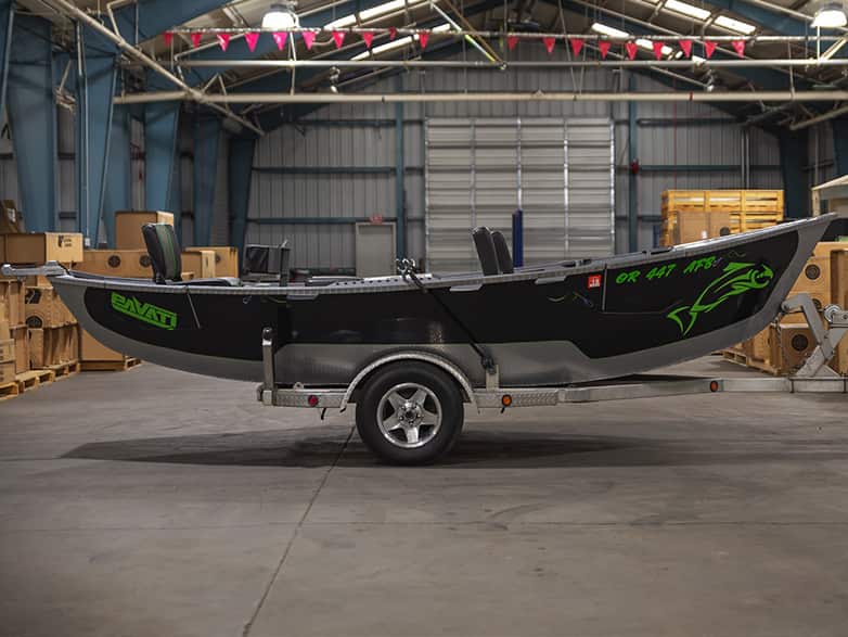 Black and Lime Guardian Drift Boat